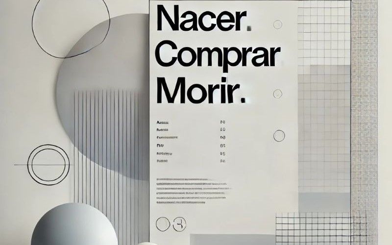 Nacer, comprar, morir es el nuevo ciclo de la existencia humana redefinido por el consumismo que impera en la sociedad contemporánea